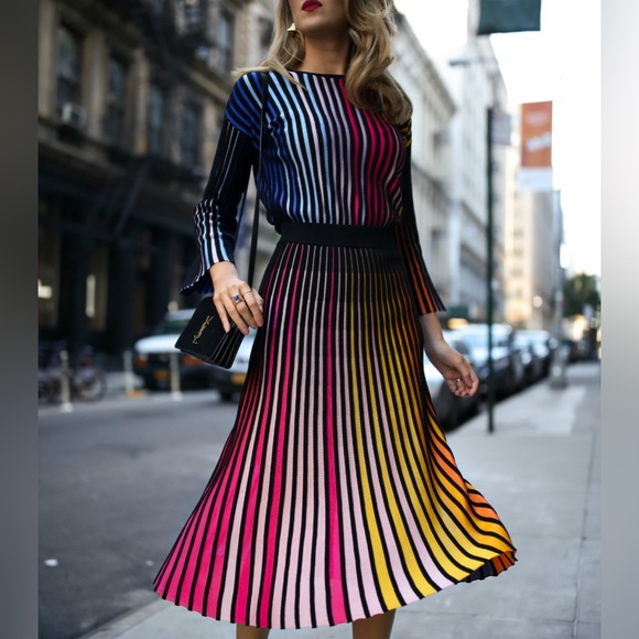 NWT 🆕✨KENZO (Paris) Midi Flare Rib Knit Skirt, NEW✨ - Picture 10 of 17